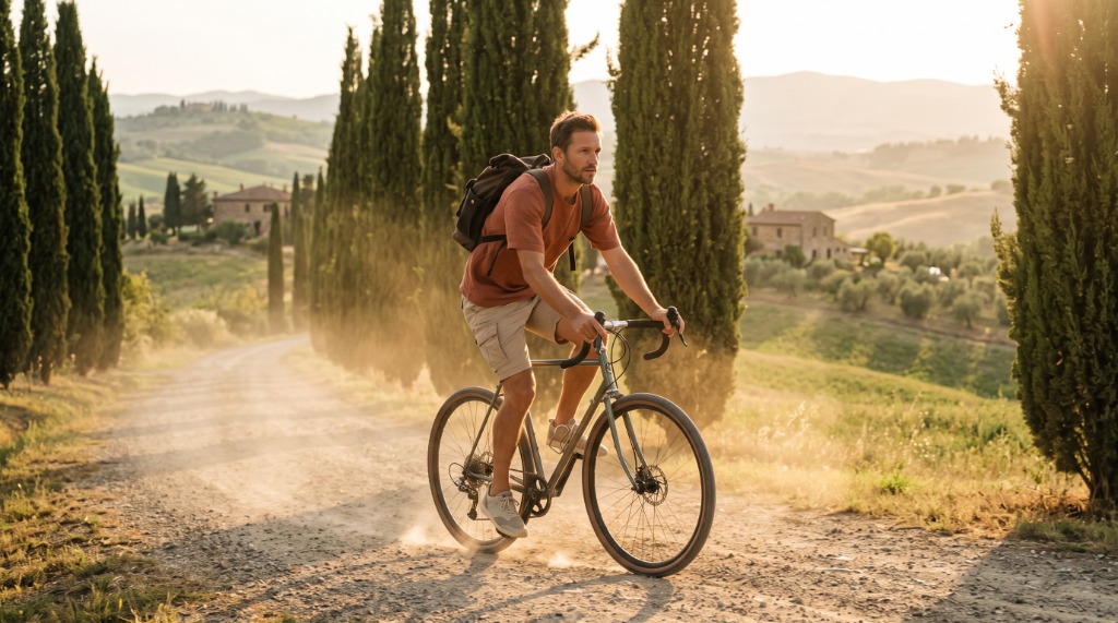 Ciclismo gravel tra i colli e i cipressi
